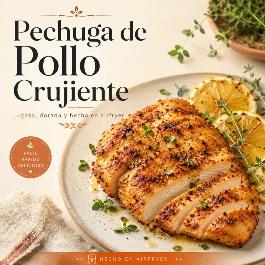 Pollo Dorado al Limón en airfryer