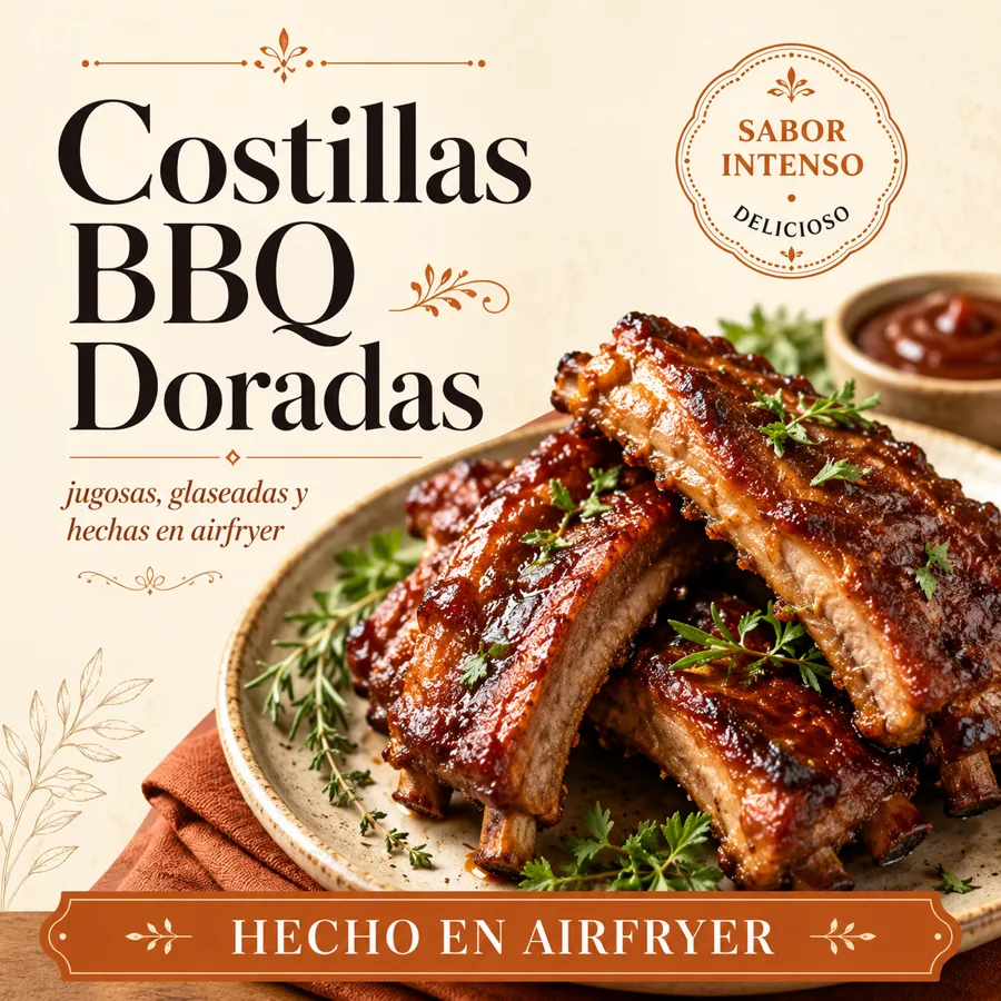 Costillas BBQ en airfryer